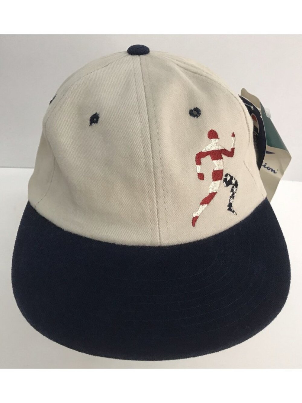 Champion 1996 Atlanta Olympics Flag Runner White Snapback Hat - NEW w/ Tags